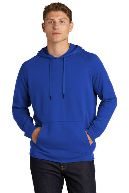 Front View of True Royal Sport-Tek Lightweight French Terry Pullover Hoodie. ST272 plain