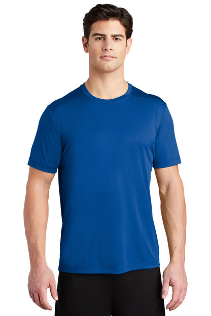 Front View of True Royal Sport-Tek Posi-UV Pro Tee. ST420 plain