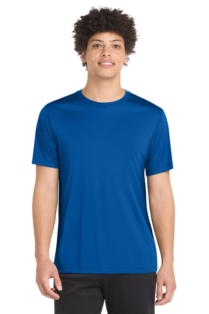 Front View of True Royal Sport-Tek Posi-UV Pro Tee. ST420 plain