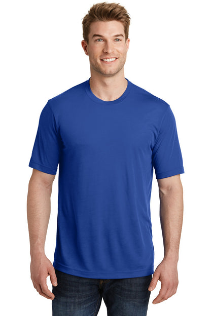 Front View of True Royal Sport-Tek PosiCharge Competitor Cotton Touch Tee. ST450 plain