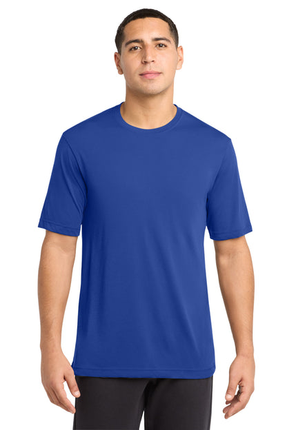 Front View of True Royal Sport-Tek PosiCharge Competitor Cotton Touch Tee. ST450 plain