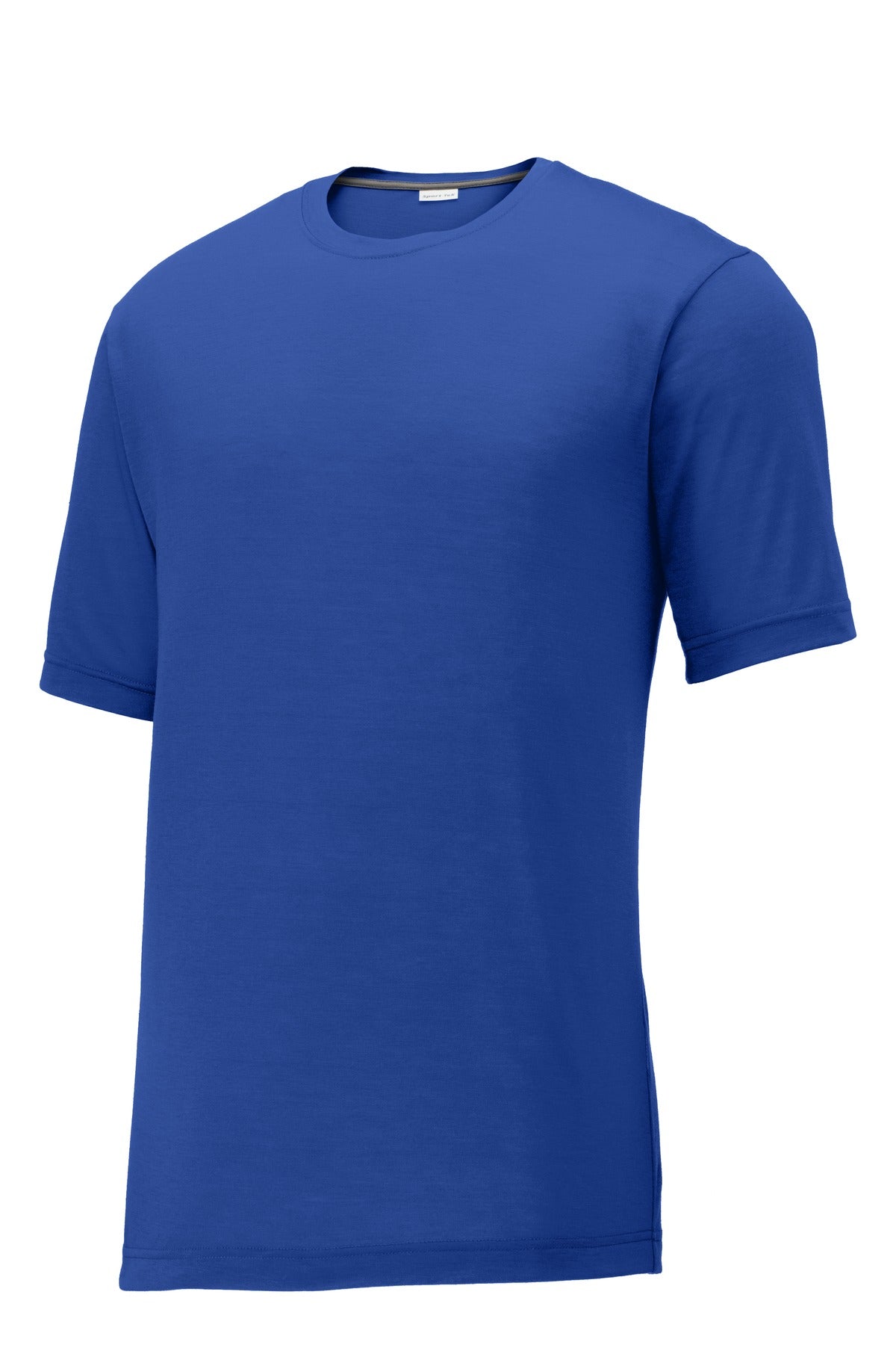 Front View of True Royal Sport-Tek PosiCharge Competitor Cotton Touch Tee. ST450 plain
