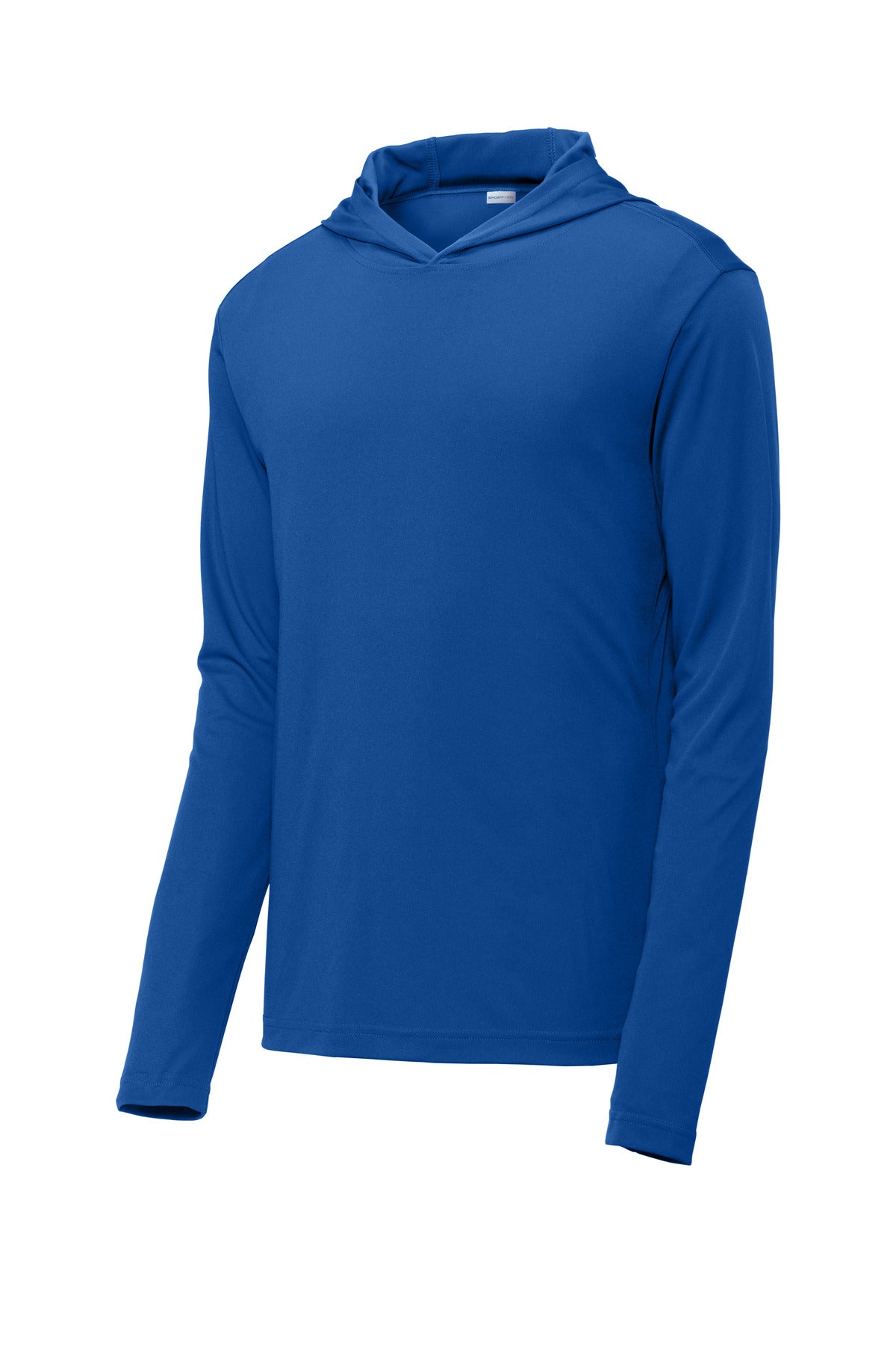 Front View of True Royal Sport-Tek PosiCharge Competitor Hooded Pullover. ST358 plain