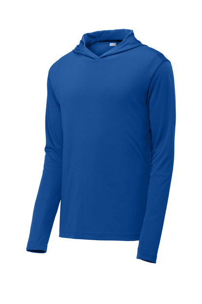 Front View of True Royal Sport-Tek PosiCharge Competitor Hooded Pullover. ST358 plain