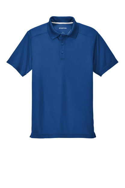 Front View of True Royal Sport-Tek PosiCharge Micro-Mesh Polo. ST680 plain