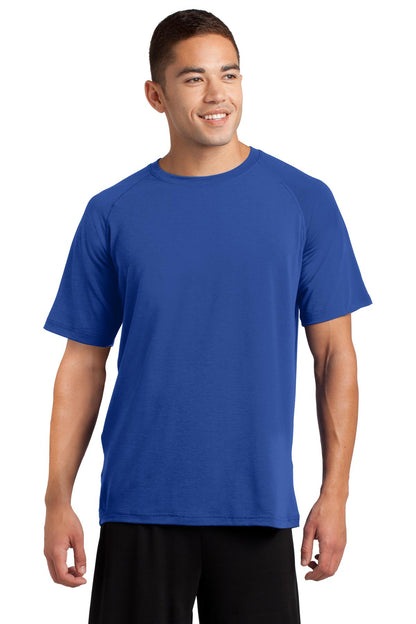Front View of True Royal Sport-Tek Ultimate Performance Crew. ST700 plain