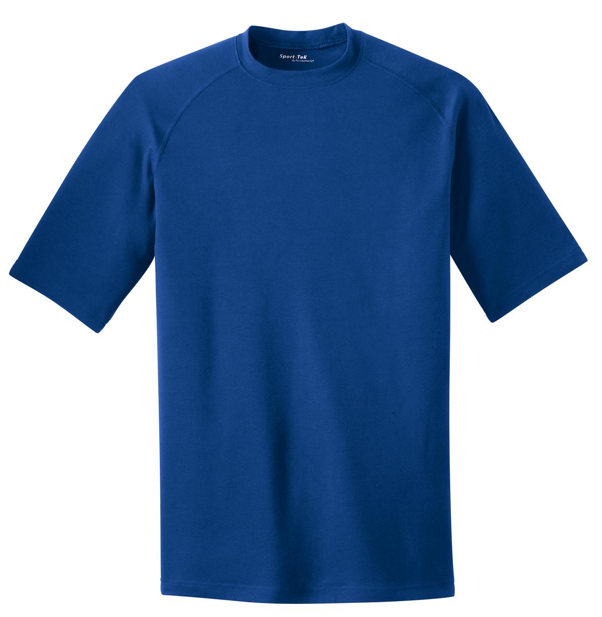 Front View of True Royal Sport-Tek Ultimate Performance Crew. ST700 plain