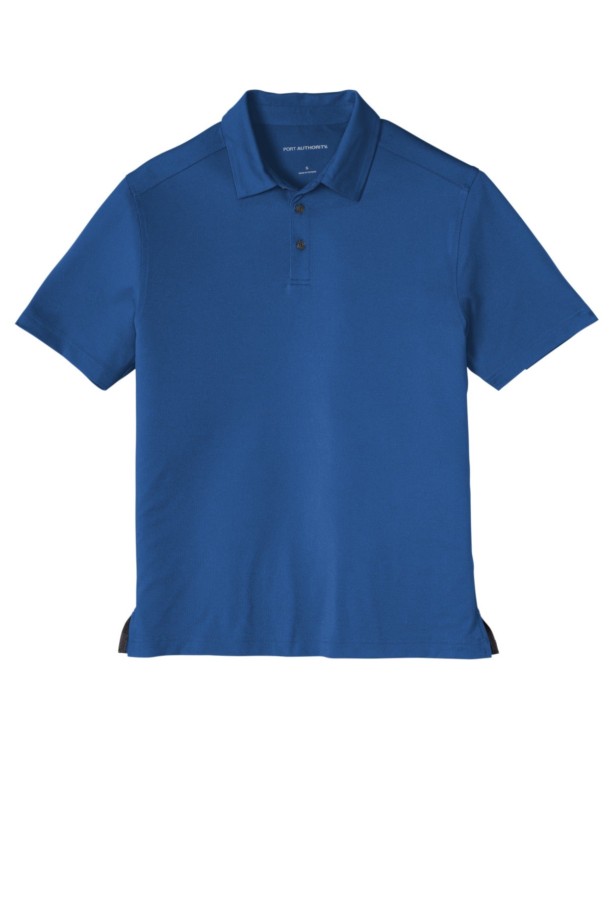 Front View of TrueBlue Port Authority City Stretch Polo K682 plain