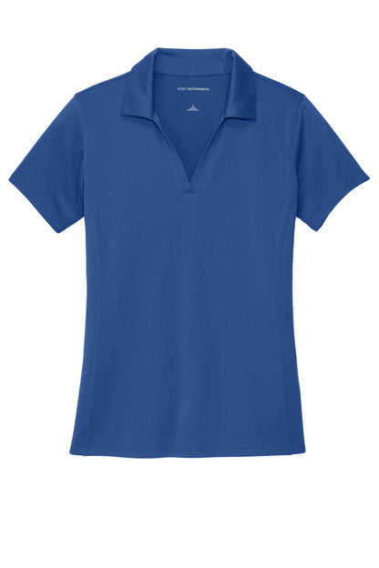 Front View of TrueBlue Port Authority Women's Performance Staff Polo LK398 plain