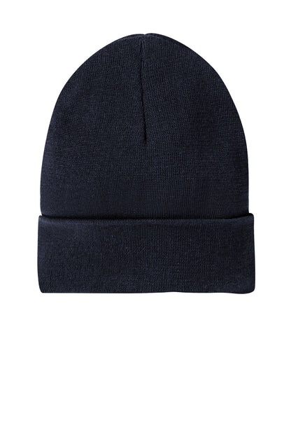 Front View of TrueNavy District Re-Beanie DT815 plain
