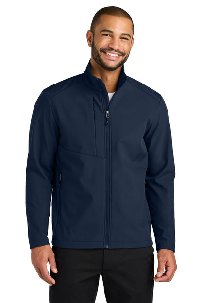 Front View of TrueNavy Port Authority C-FREE Core Soft Shell J720 plain