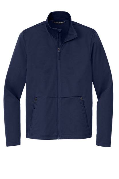 Front View of TrueNavy Port Authority Flexshell Jacket J617 plain