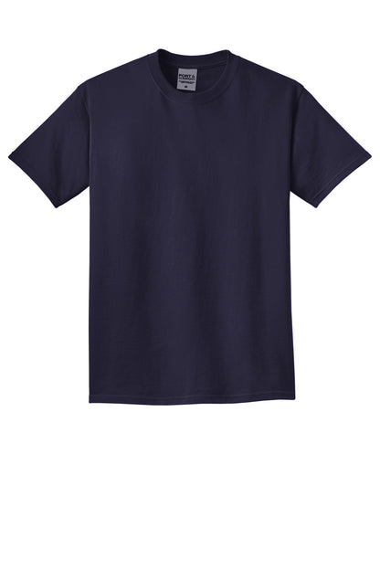 Front View of TrueNavy Port & Co Beach Wash Garment-Dyed Tee. PC099 plain