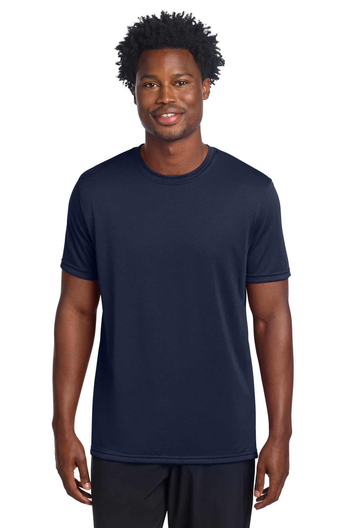 Front View of TrueNavy Sport-Tek Echo Tee ST760 plain