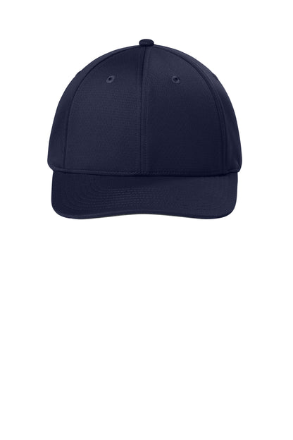 Front View of TrueNavy Sport-Tek Impact Mesh Stretch-Tek Adjustable Cap STC71 plain
