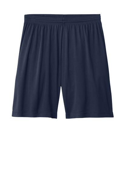Front View of TrueNavy Sport-Tek PosiCharge Competitor 7" Short ST349 plain