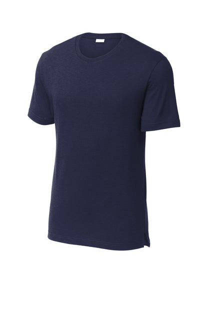 Front View of TrueNavy Sport-Tek PosiCharge Strive Tee. ST430 plain