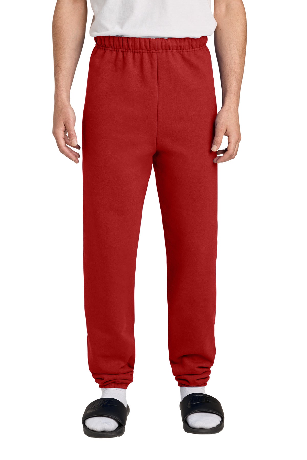 Front View of TrueRed Jerzees - NuBlend Sweatpant. 973M plain