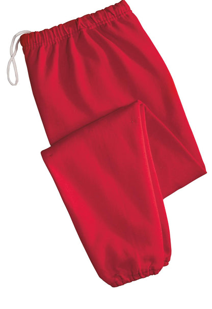 Front View of TrueRed Jerzees - NuBlend Sweatpant. 973M plain