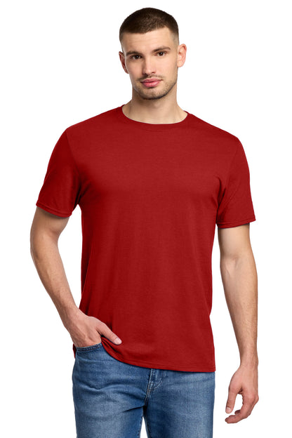 Front View of TrueRed Jerzees Premium Blend Ring Spun T-Shirt 560M plain