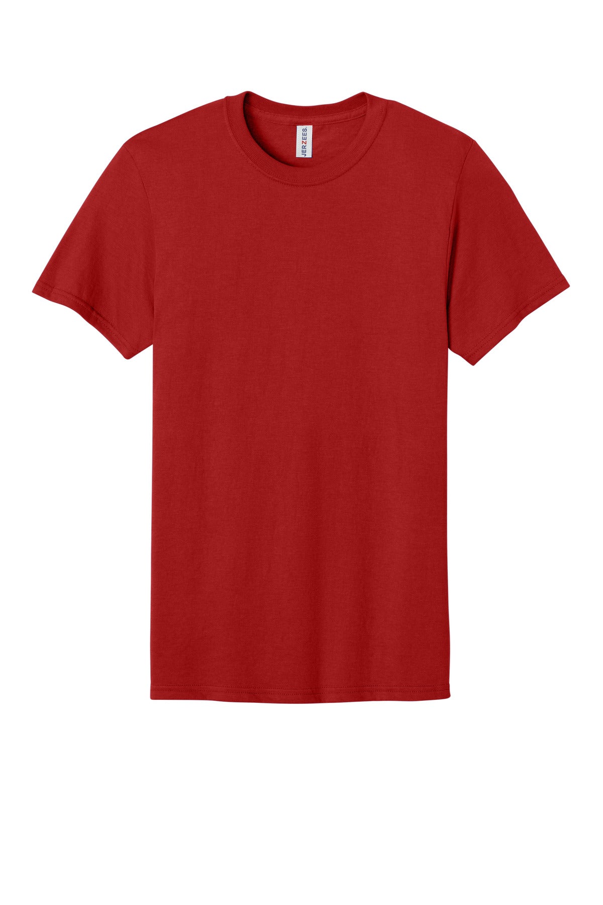 Front View of TrueRed Jerzees Premium Blend Ring Spun T-Shirt 560M plain