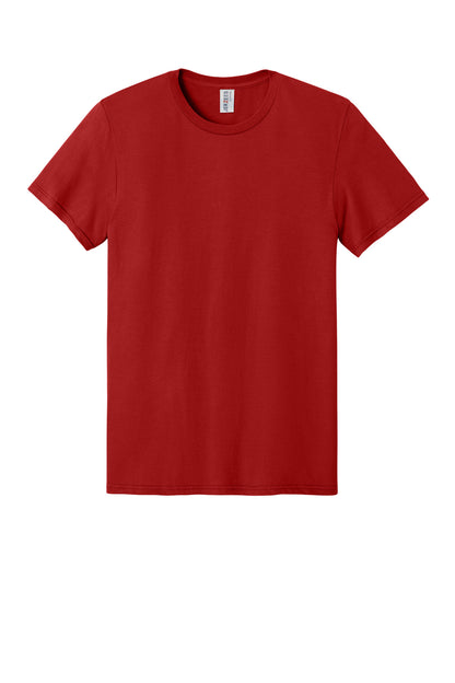 Front View of TrueRed Jerzees Ultimate Unisex Ring Spun T-Shirt IC46M plain