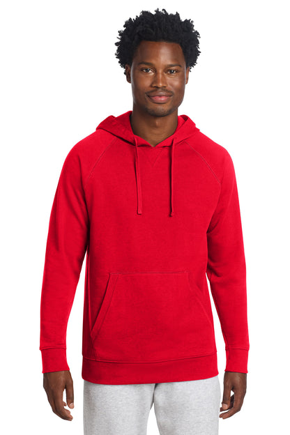 Front View of TrueRed Sport-Tek Drive Fleece Pullover Hoodie STF200 plain