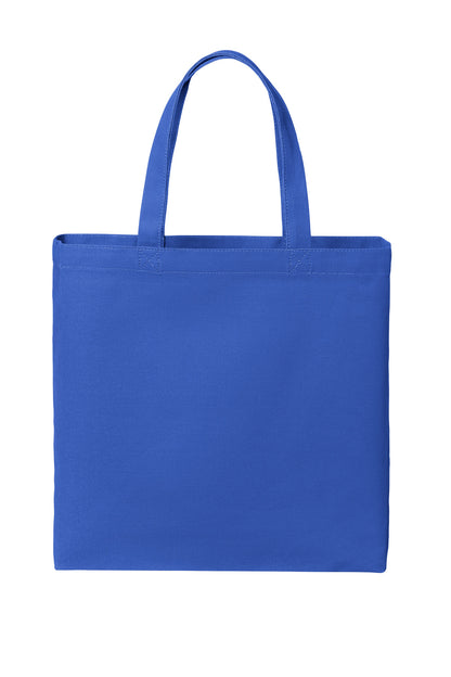 Front View of TrueRoyal Port Authority Cotton Canvas Tote BG424 plain