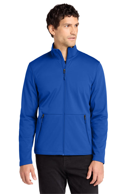 Front View of TrueRoyal Port Authority Flexshell Jacket J617 plain