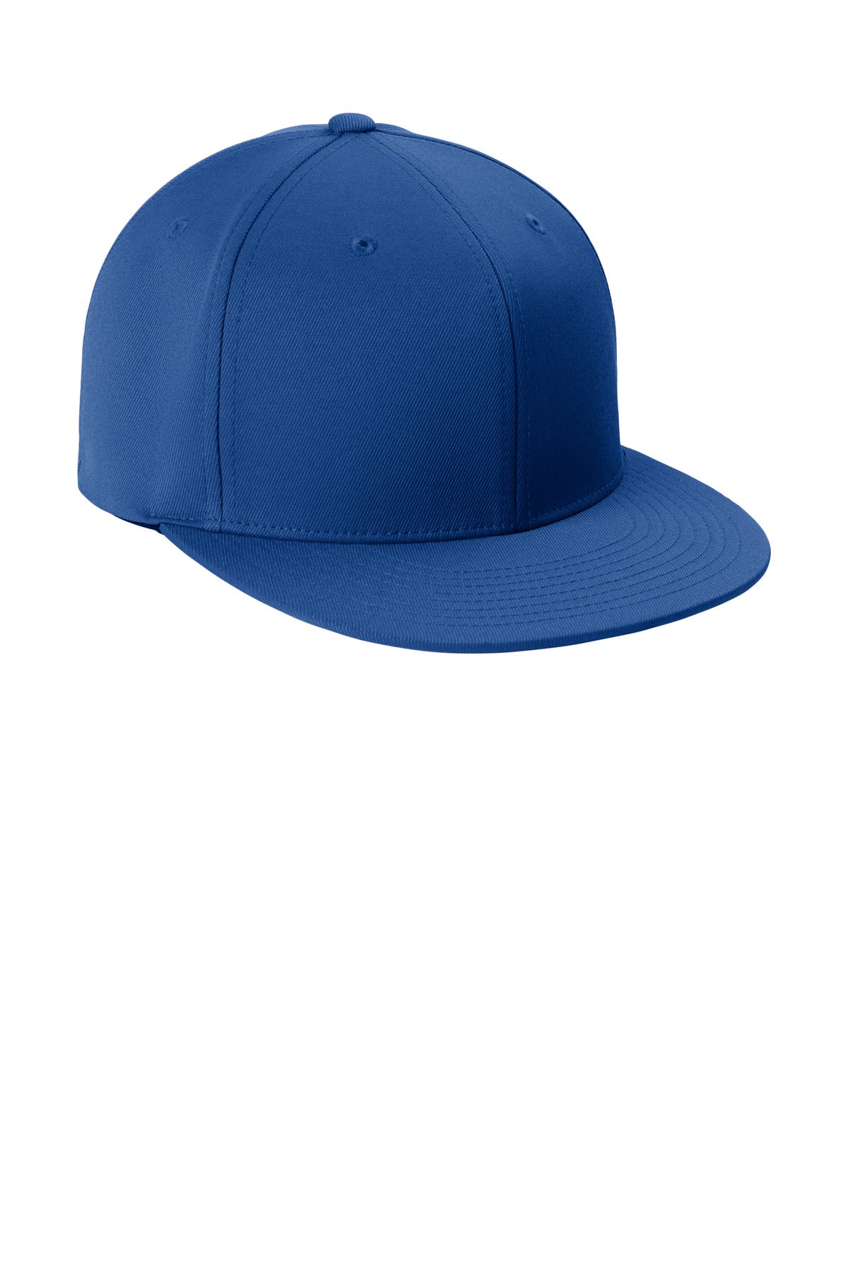 Front View of TrueRoyal Sport-Tek Flexfit Flat Bill Cap STC56 plain