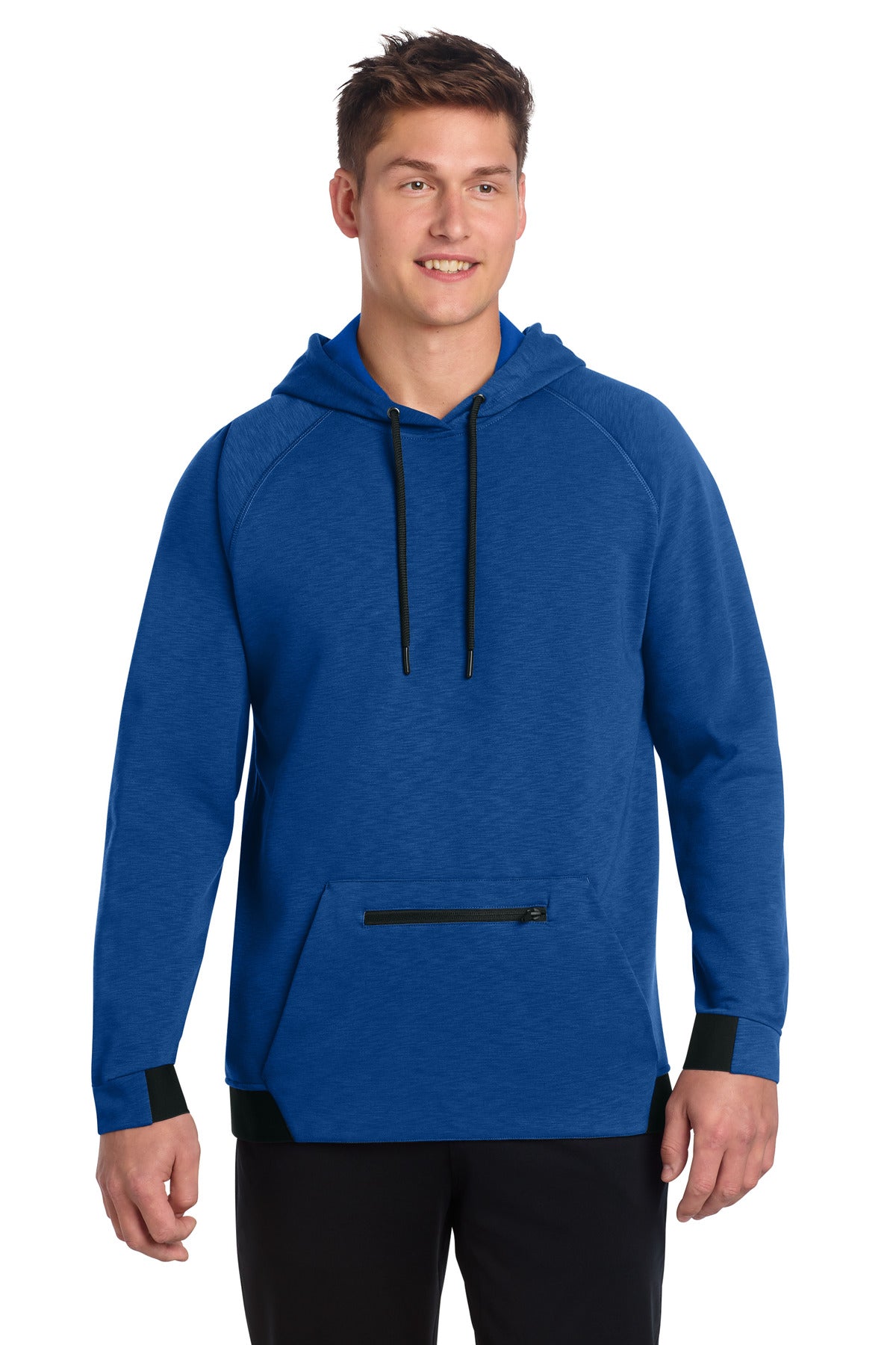 Front View of TrueRoyal Sport-Tek PosiCharge Strive Hooded Pullover ST571 plain
