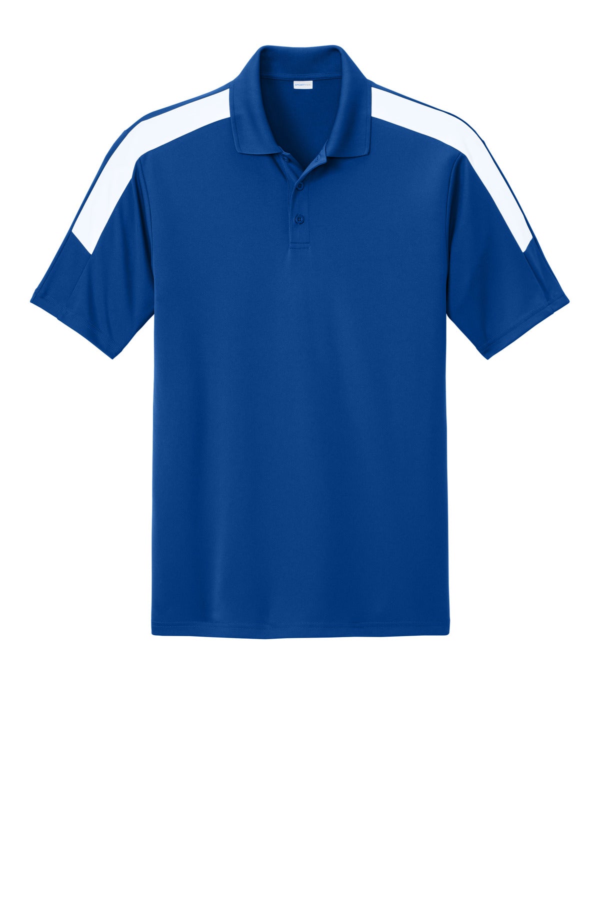 Front View of TRy/White Sport-Tek Competitor United Polo ST104 plain