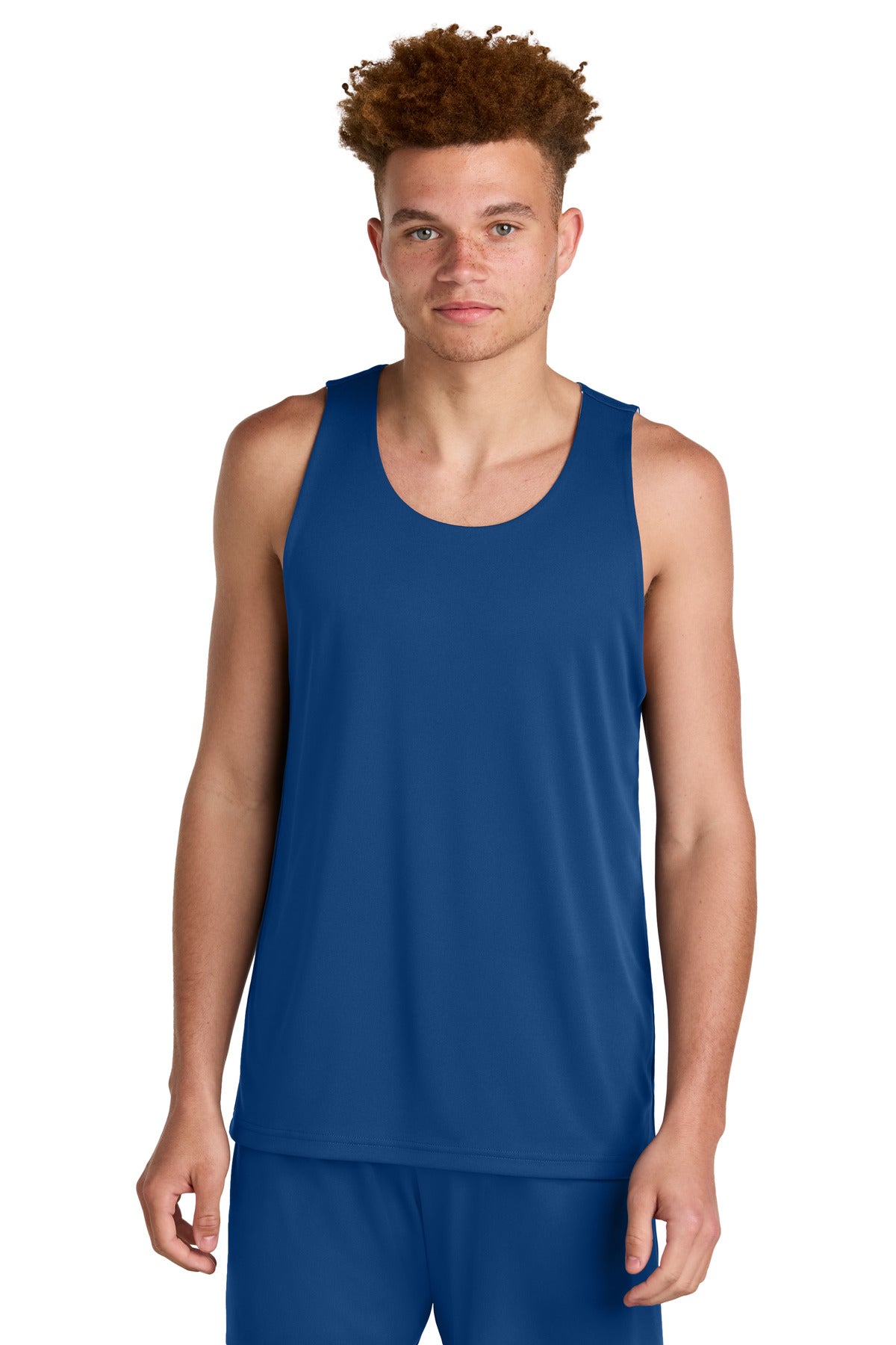 Front View of TRy/White Sport-Tek PosiCharge Competitor Rev Tank ST551 plain