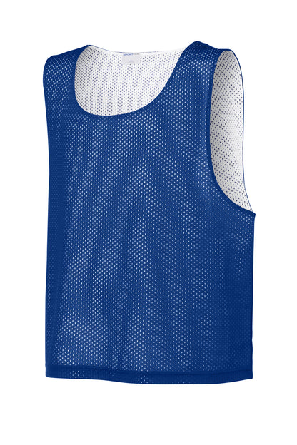Front View of TRy/White Sport-Tek Youth Lacrosse Reversible Pinnie YST512 plain