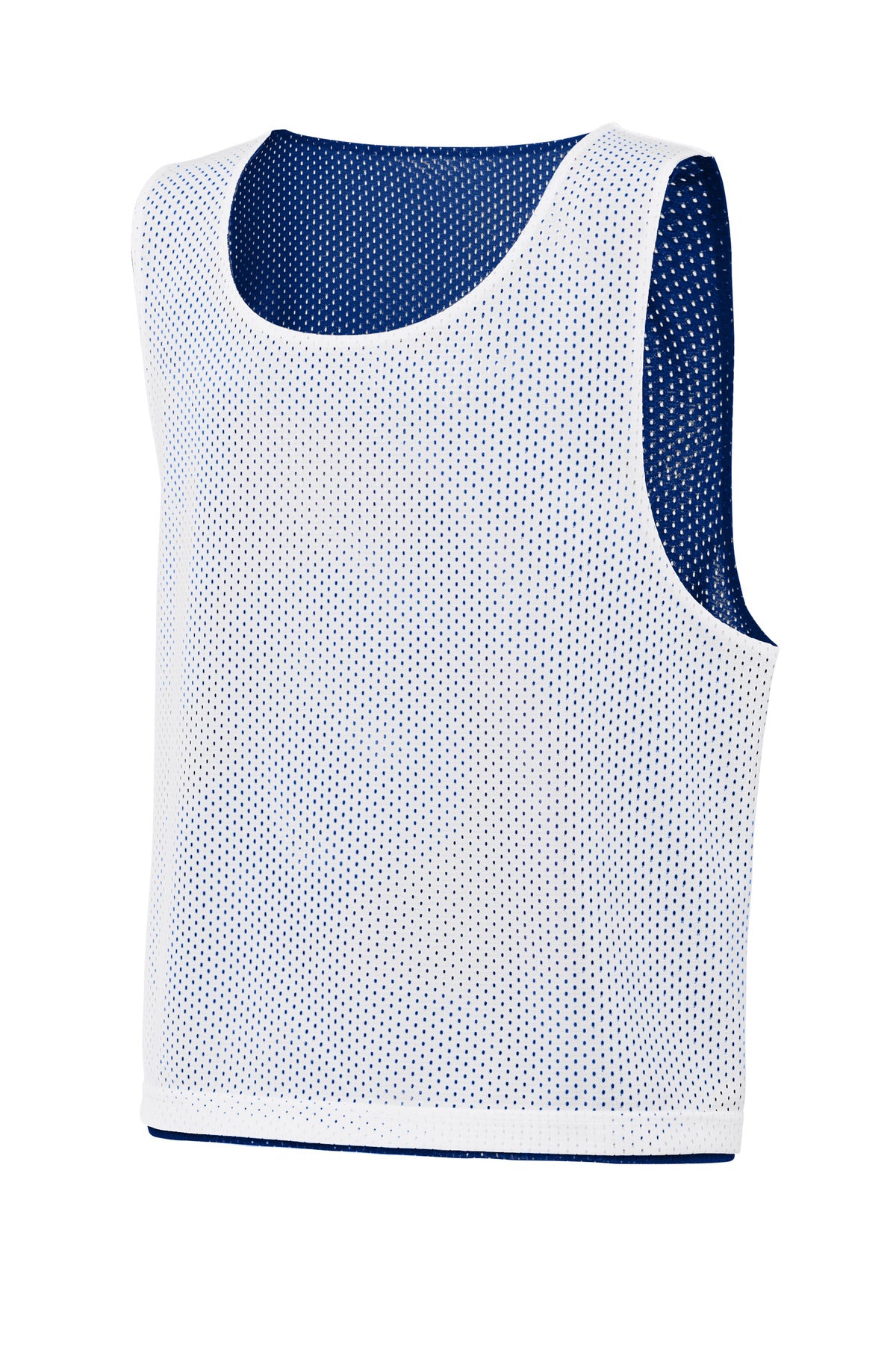 Front View of TRy/White Sport-Tek Youth Lacrosse Reversible Pinnie YST512 plain