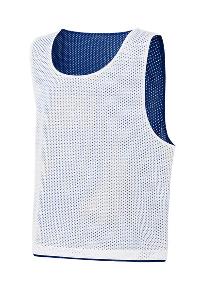 Front View of TRy/White Sport-Tek Youth Lacrosse Reversible Pinnie YST512 plain