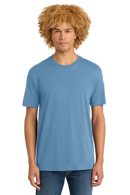 Front View of TundraBlu District Perfect Weight Tee. DT104 plain