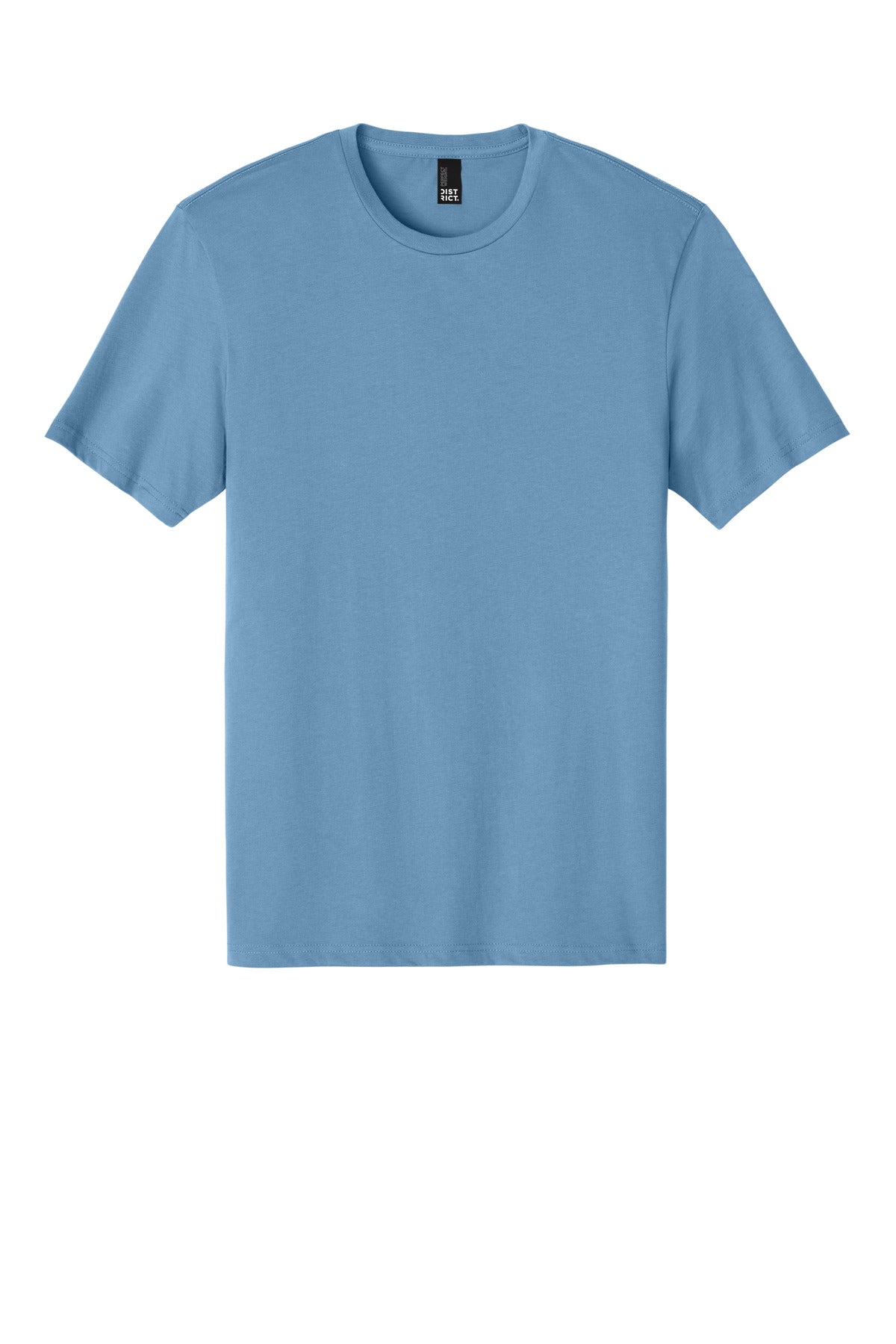 Front View of TundraBlu District Perfect Weight Tee. DT104 plain