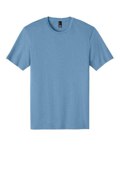 Front View of TundraBlu District Perfect Weight Tee. DT104 plain