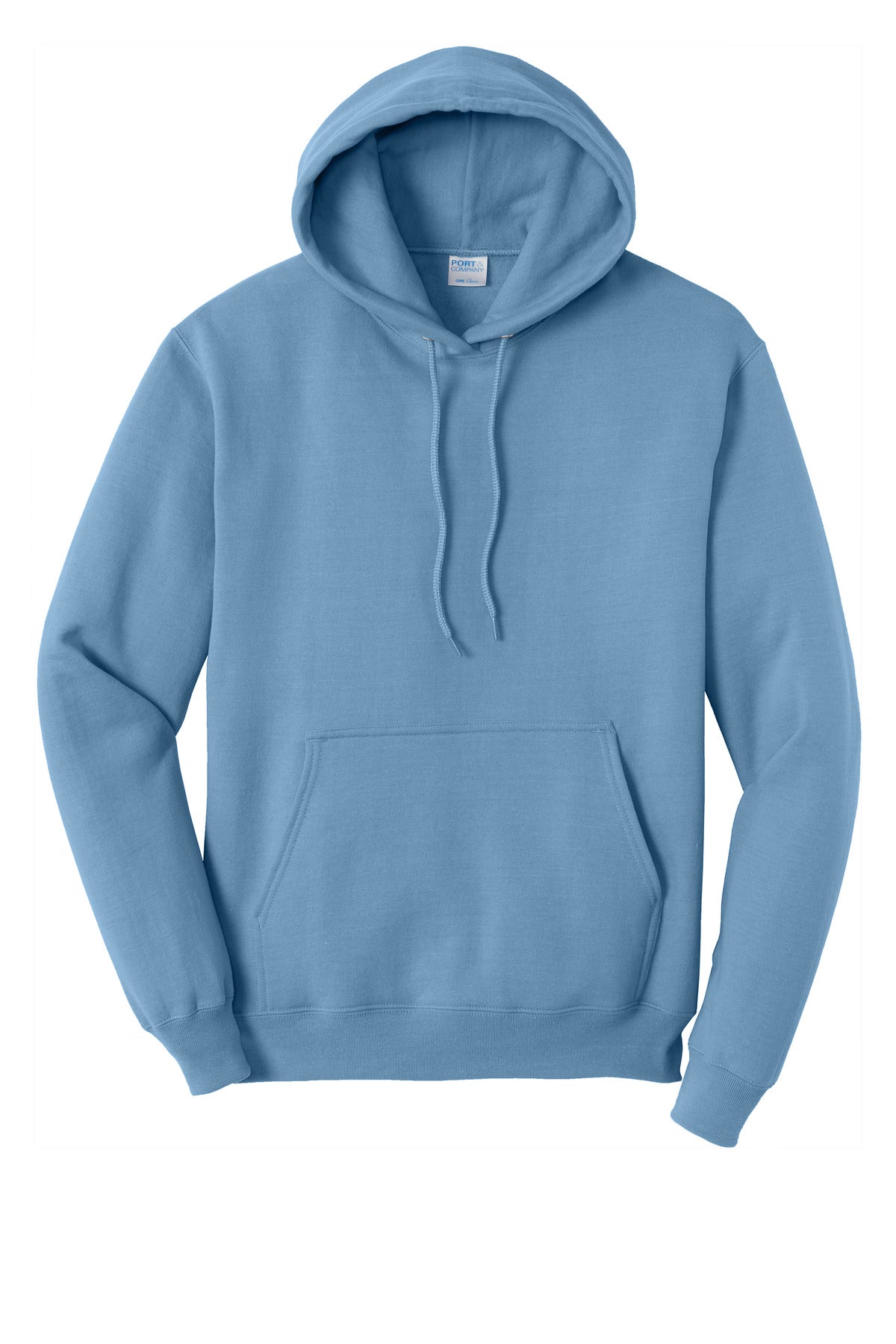 Front View of TundraBlu Port & Co Core Fleece Pullover Hooded Sweatshirt. PC78H