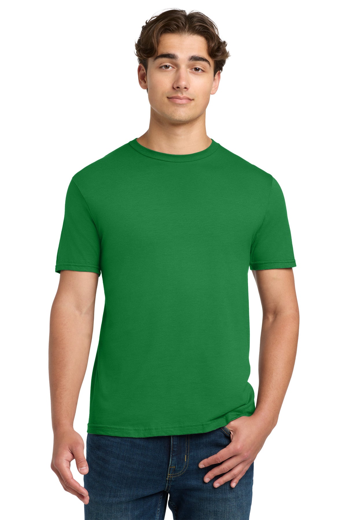Front View of TurfGreen Gildan Softstyle T-Shirt. 64000 plain