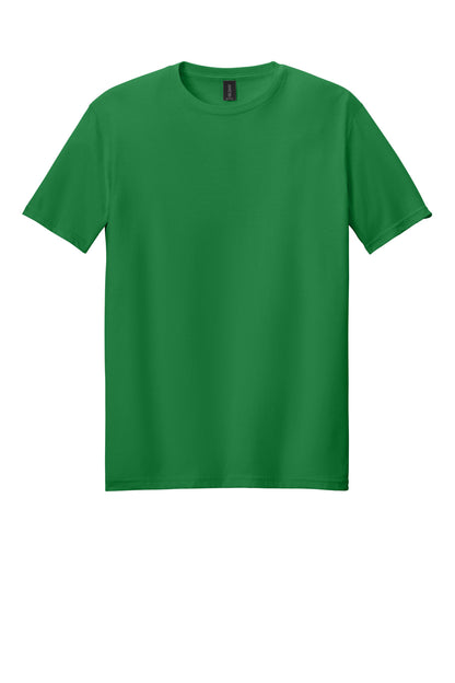 Front View of TurfGreen Gildan Softstyle T-Shirt. 64000 plain