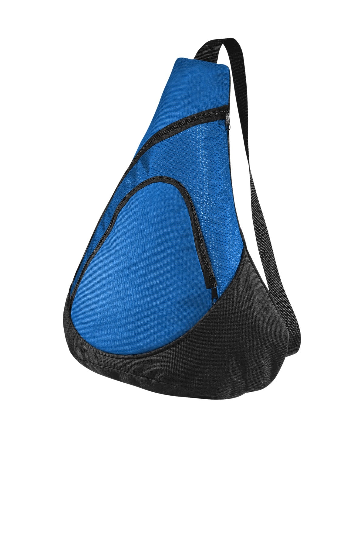 Front View of Twilight Blue Port Authority - Honeycomb Sling Pack. BG1010 plain