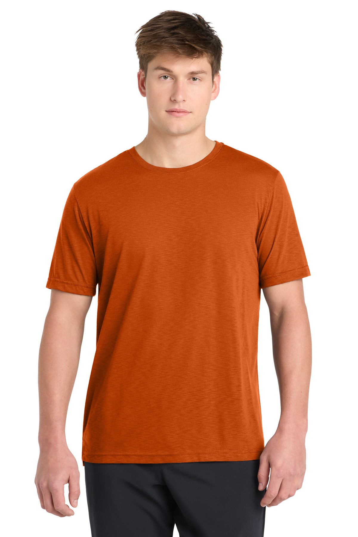 Front View of TxOrange Sport-Tek PosiCharge Strive Tee. ST430 plain