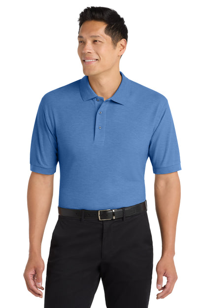 Front View of Ultramrne Blue Port Authority Silk Touch Polo K500 plain