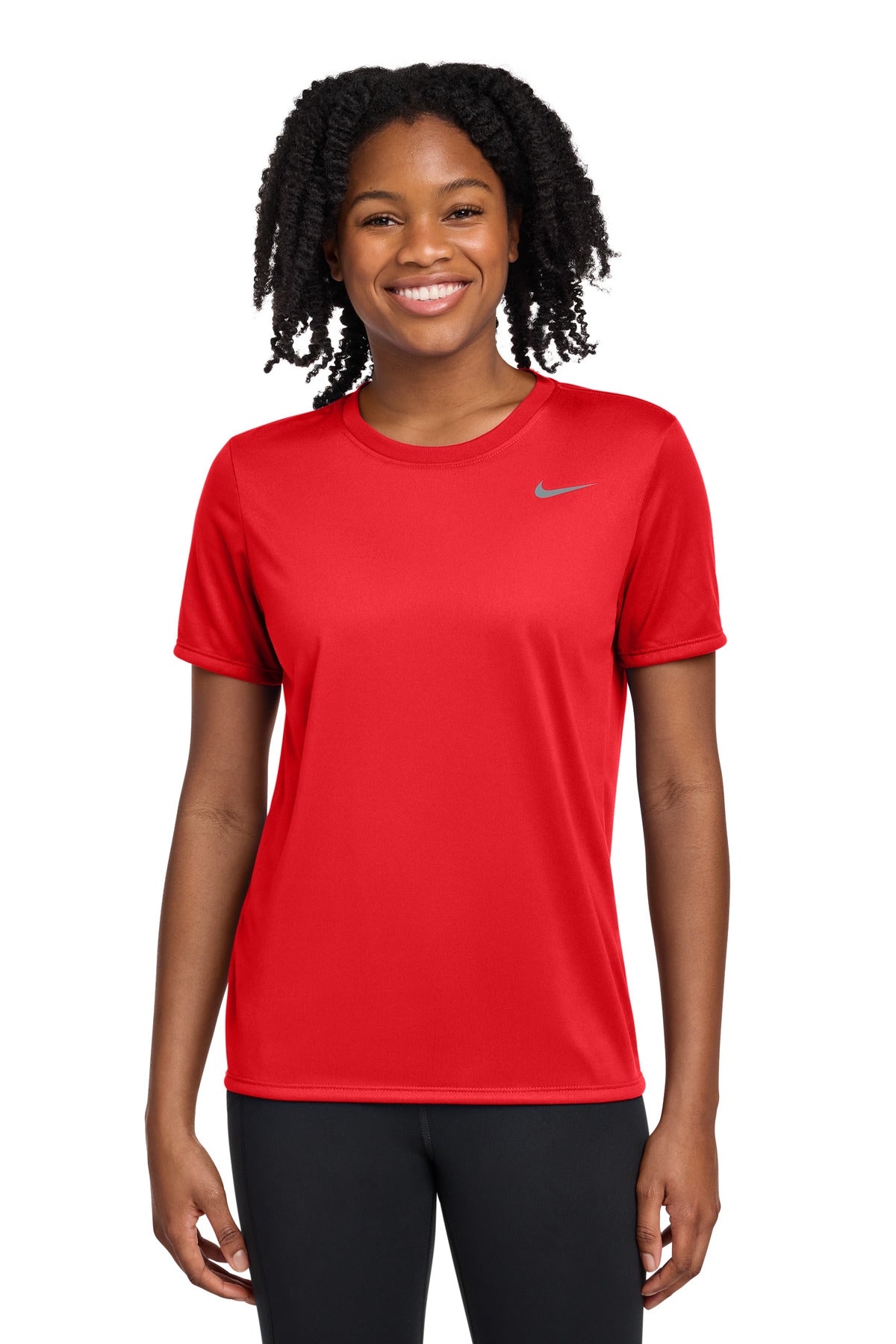 Front View of UniRed Nike Women's Team rLegend Tee DV7312 plain