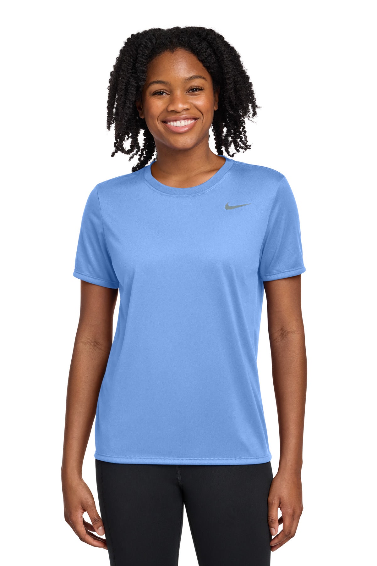 Front View of ValorBlue Nike Women's Team rLegend Tee DV7312 plain