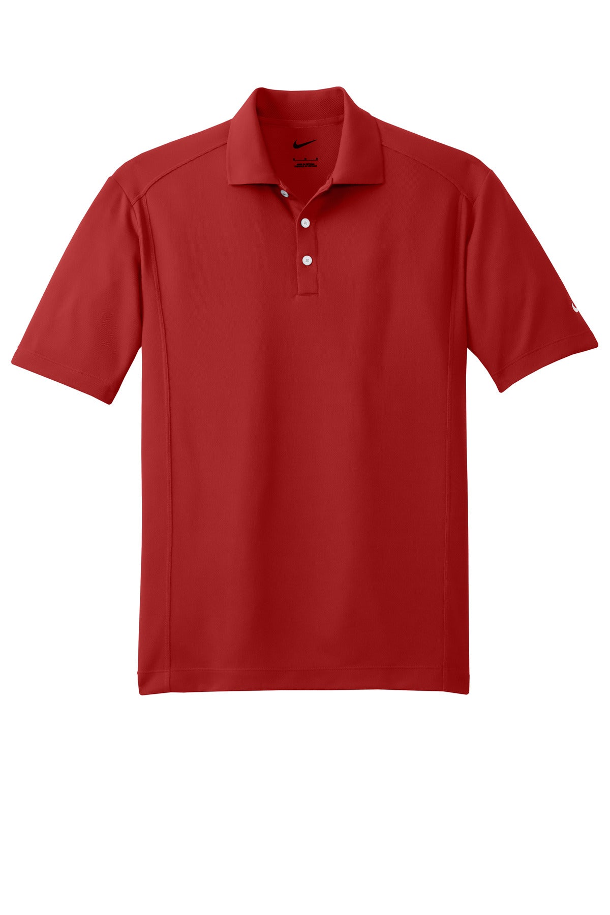 Front View of Varsity Red Nike Dri-FIT Classic Polo. 267020 plain