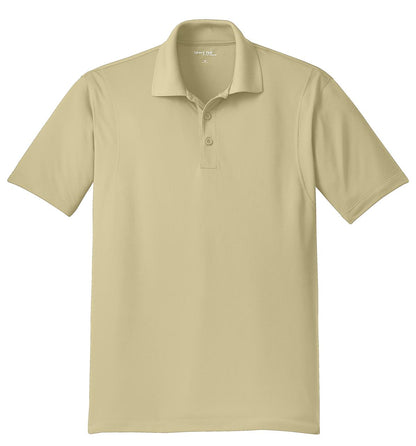 Front View of Vegas Gold Sport-Tek Micropique Sport-Wick Polo. ST650 plain