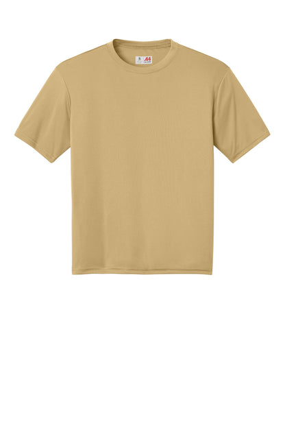 Front View of VegasGold A4 Cooling Performance Short Sleeve Tee A4N3142 plain